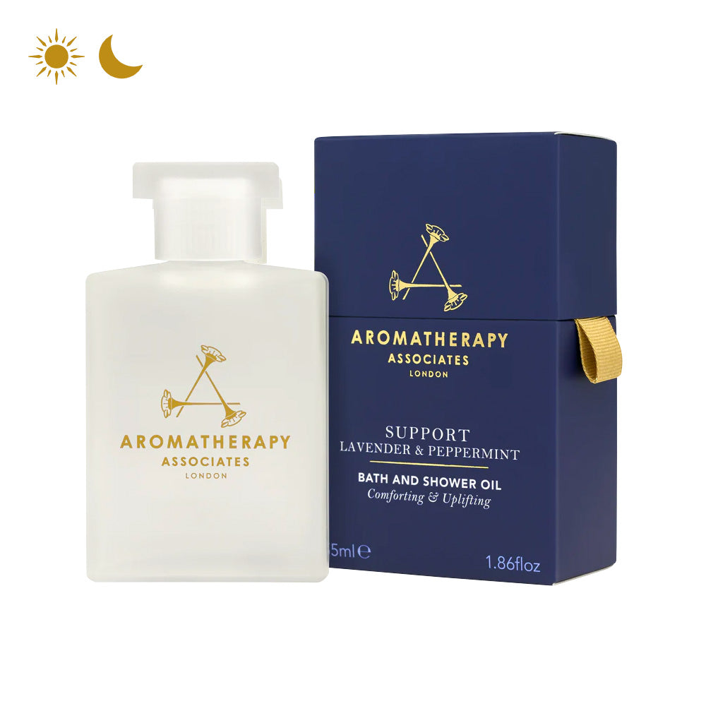 Support Lavender & Peppermint Bath And Shower Oil - Aromatherapy Associates - Pure Niche Lab