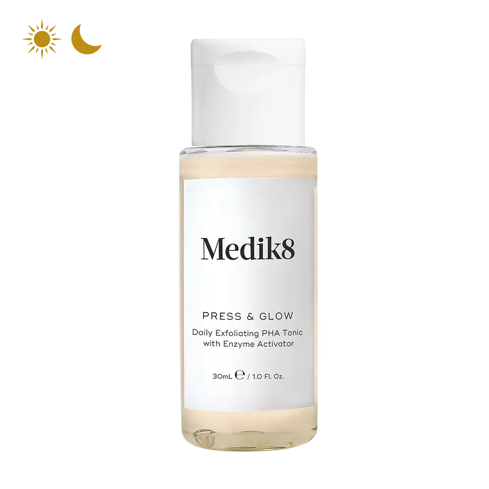 Tamaño viaje del tónico exfoliante Medik8 Press & Glow