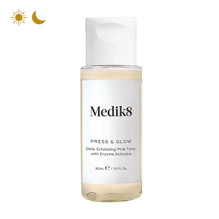 Tamaño viaje del tónico exfoliante Medik8 Press &amp; Glow