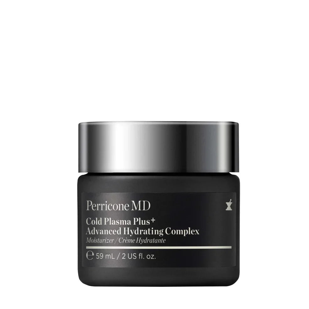 Envase de la crema hidrante Cold Plasma Plus Advanced Hydrating Complex en fondo blanco